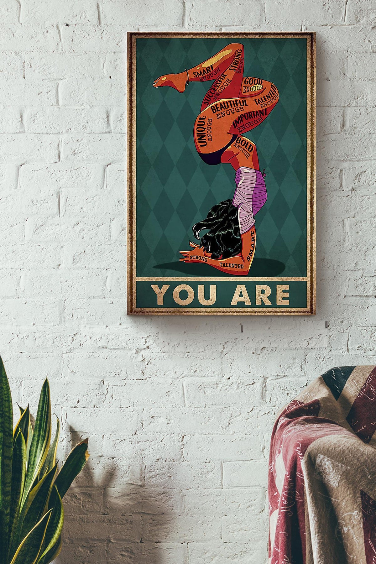 Yoga Girl You Are Special Motivation Quote Gallery Canvas Wall ArtFor Home Decor Housewarming Canvas Framed Prints, Canvas
