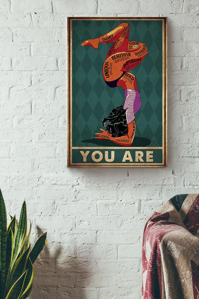 Yoga Girl You Are Special Motivation Quote Gallery Canvas Wall ArtFor Home Decor Housewarming Canvas Framed Prints, Canvas
