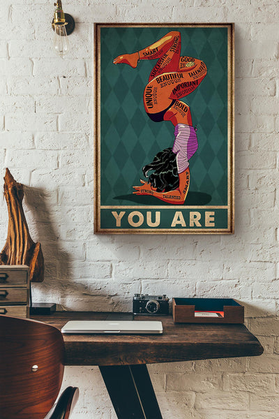 Yoga Girl You Are Special Motivation Quote Gallery Canvas Wall ArtFor Home Decor Housewarming Canvas Framed Prints, Canvas