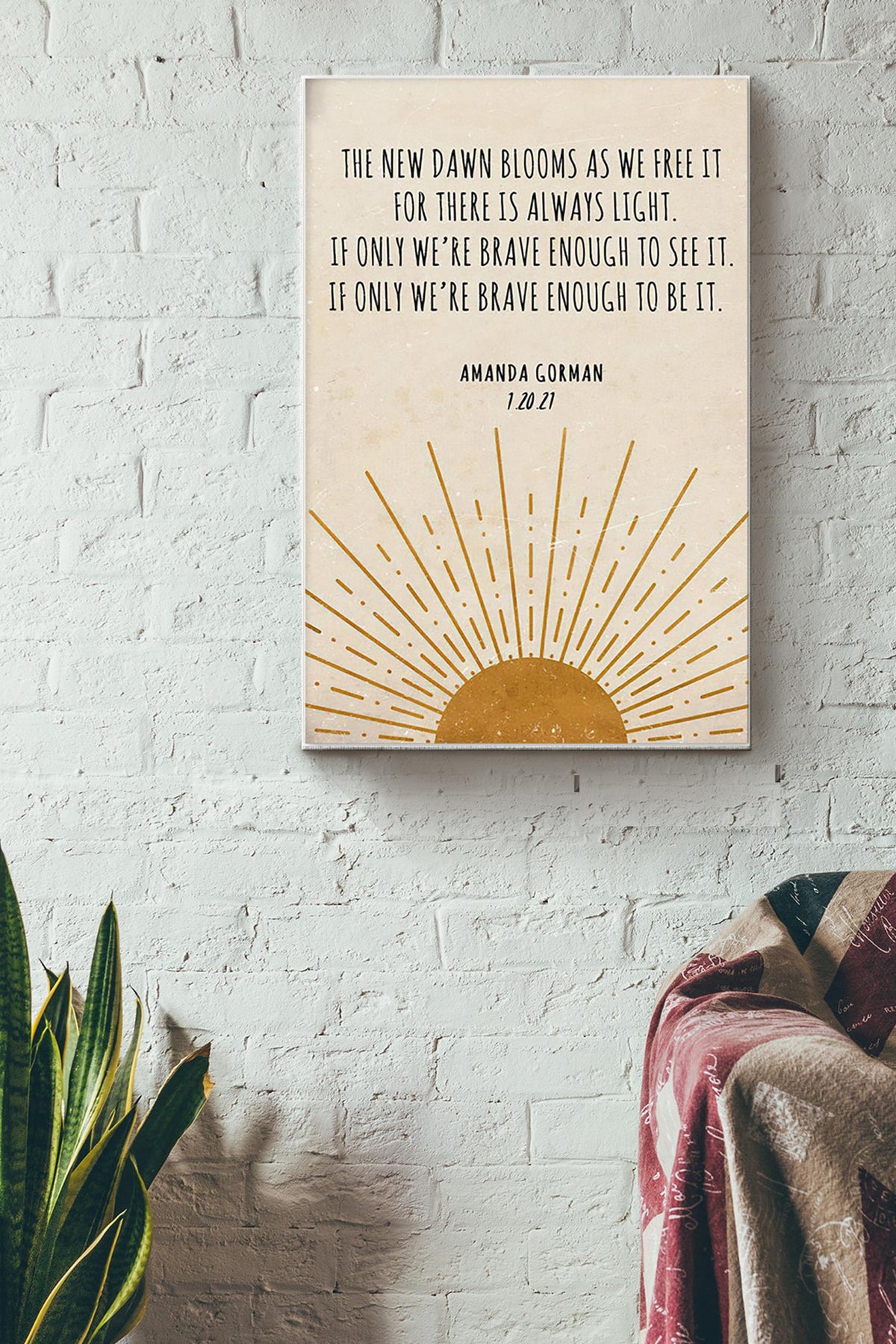 The New Dawn Amanda Gorman Poster There Is Always Light Poster Canvas Gallery Wrapped Canvas Framed Gift Idea