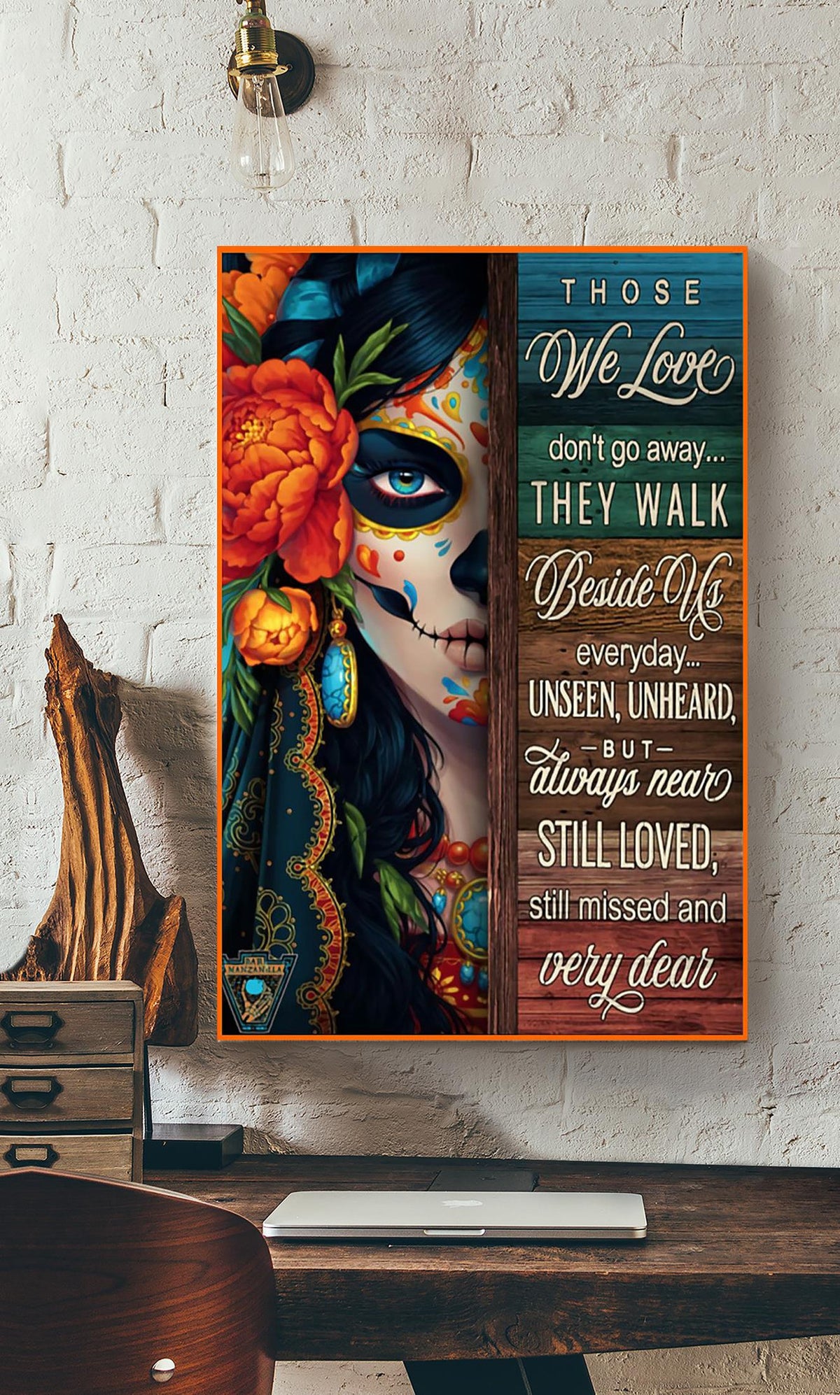 Those We Love Don't Go Away Memorial Quote Gallery Canvas Wall ArtGift For Memorial Day 06 Canvas Framed Prints, Canvas