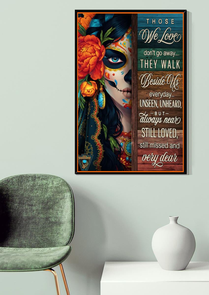 Those We Love Don't Go Away Memorial Quote Gallery Canvas Wall ArtGift For Memorial Day 06 Canvas Framed Prints, Canvas