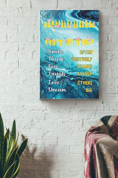 Smile Often Dream Big Dentist Poster Canvas Gallery Wrapped Canvas Framed Gift Idea