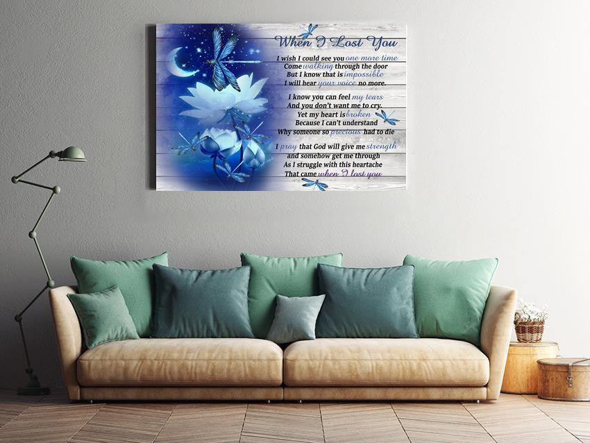 When I Lost You Memorial Quote To Passed Away Relative Gift For Memorial Day
