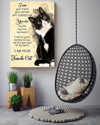 Tuxedo Cat I Am Your Animal Gallery Canvas Wall ArtGift For Cat Lover International Cat Day Kitten Foster Canvas Framed Prints, Canvas