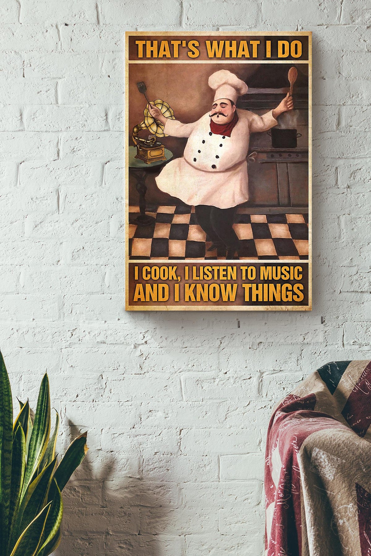That's What I Do Cook Drink And Know Things Cooking Gallery Canvas Wall ArtGift For Chef Kitchen Decor 03 Canvas Framed Prints, Canvas