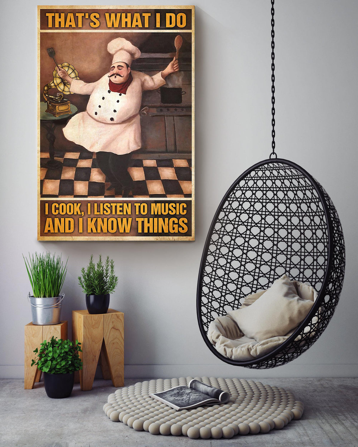 That's What I Do Cook Drink And Know Things Cooking Gallery Canvas Wall ArtGift For Chef Kitchen Decor 03 Canvas Framed Prints, Canvas