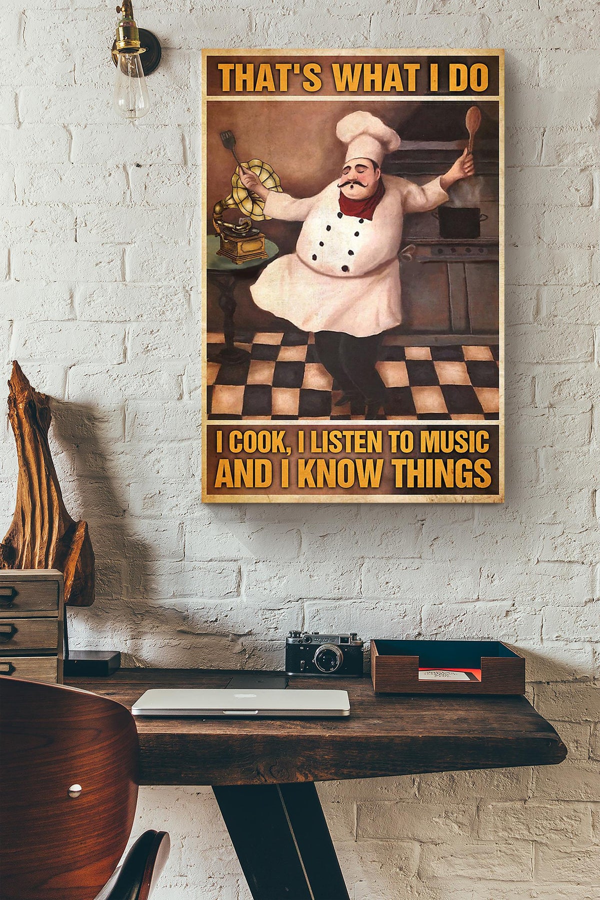 That's What I Do Cook Drink And Know Things Cooking Gallery Canvas Wall ArtGift For Chef Kitchen Decor 03 Canvas Framed Prints, Canvas