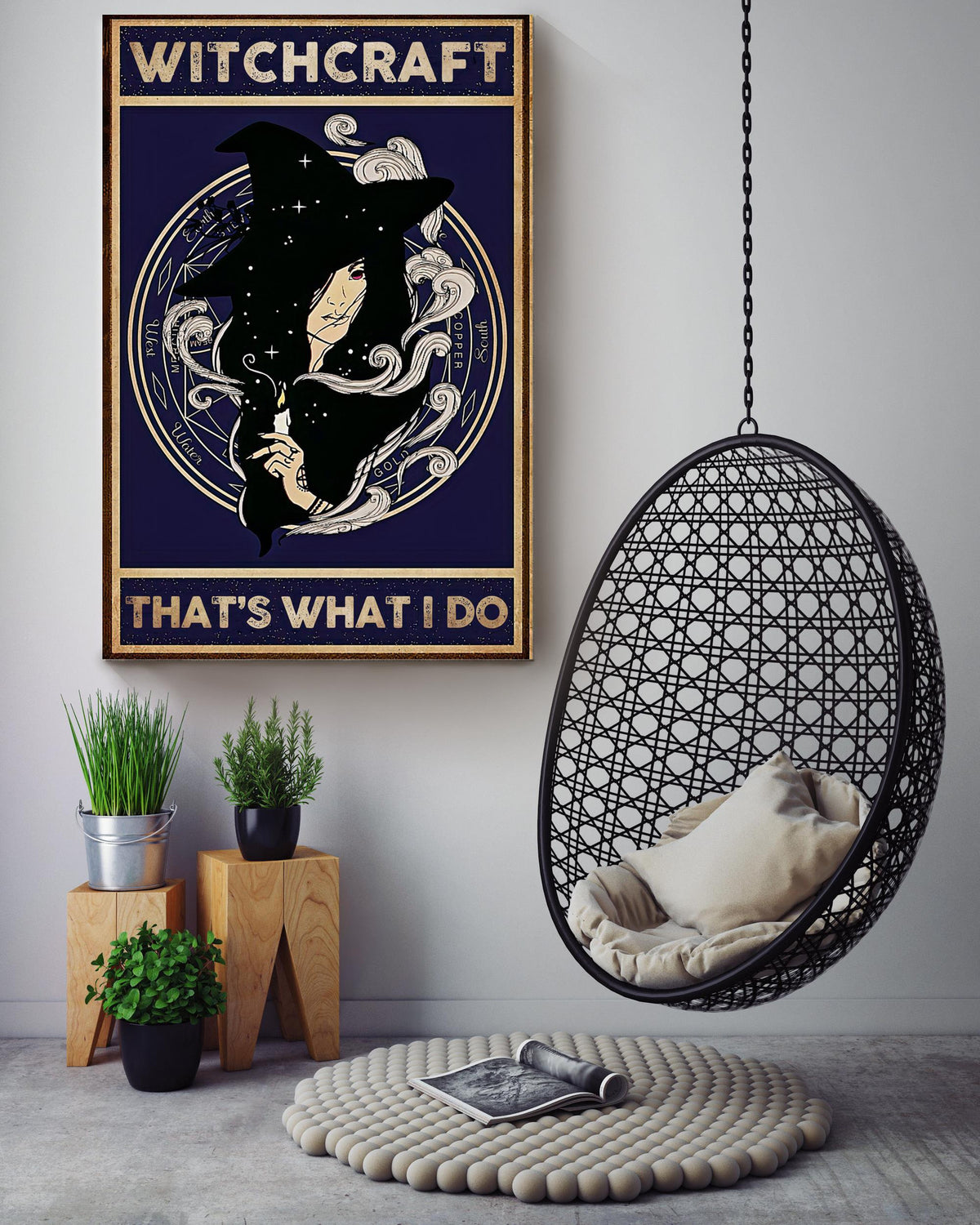 Witchcraft That's What I Do Halloween Wall Decor Gift For Witch Lover Halloween Decorations Haunted Houses Canvas