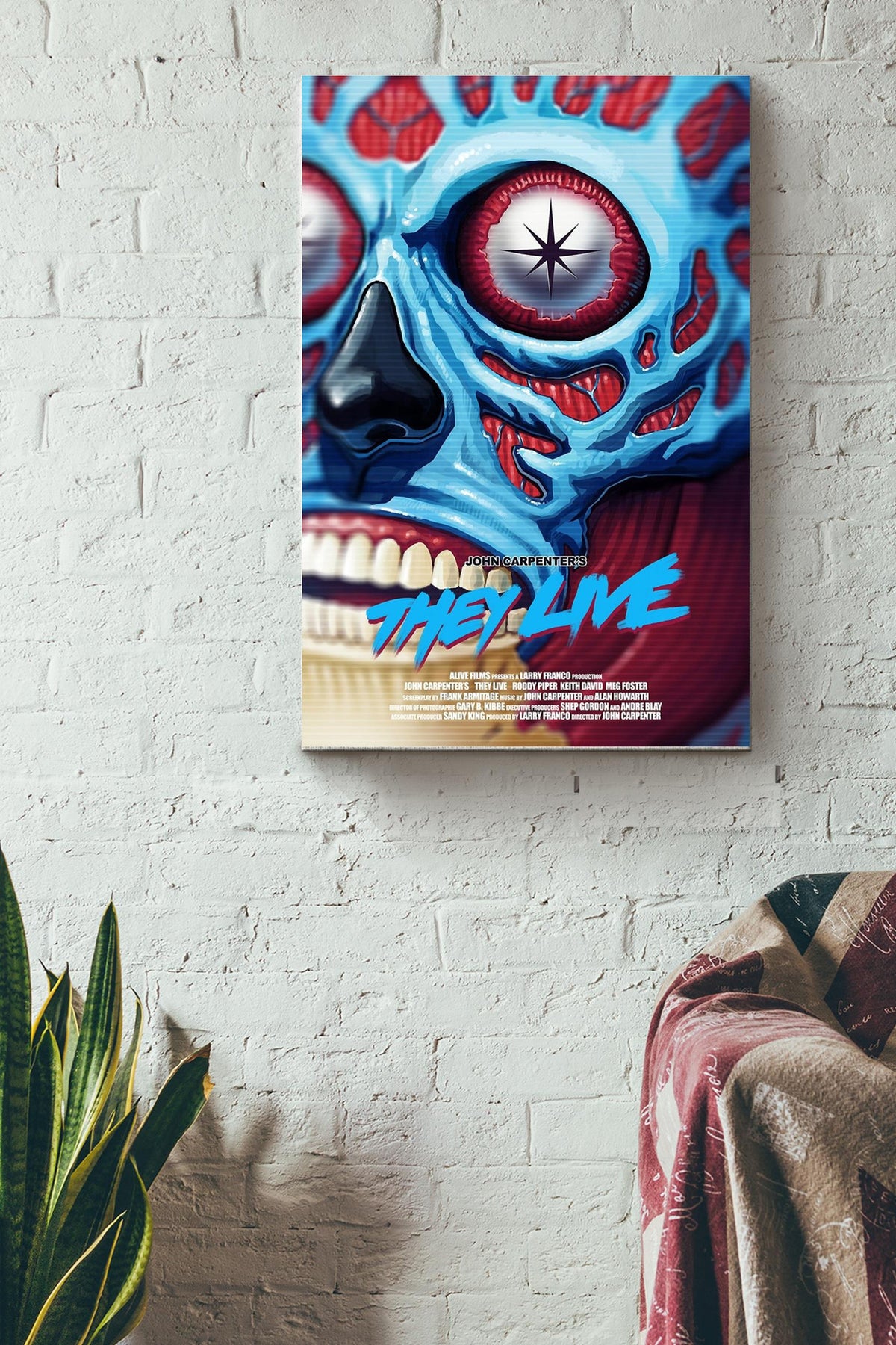 THEY LIVE Poster Poster Canvas Gallery Wrapped Canvas Framed Gift Idea