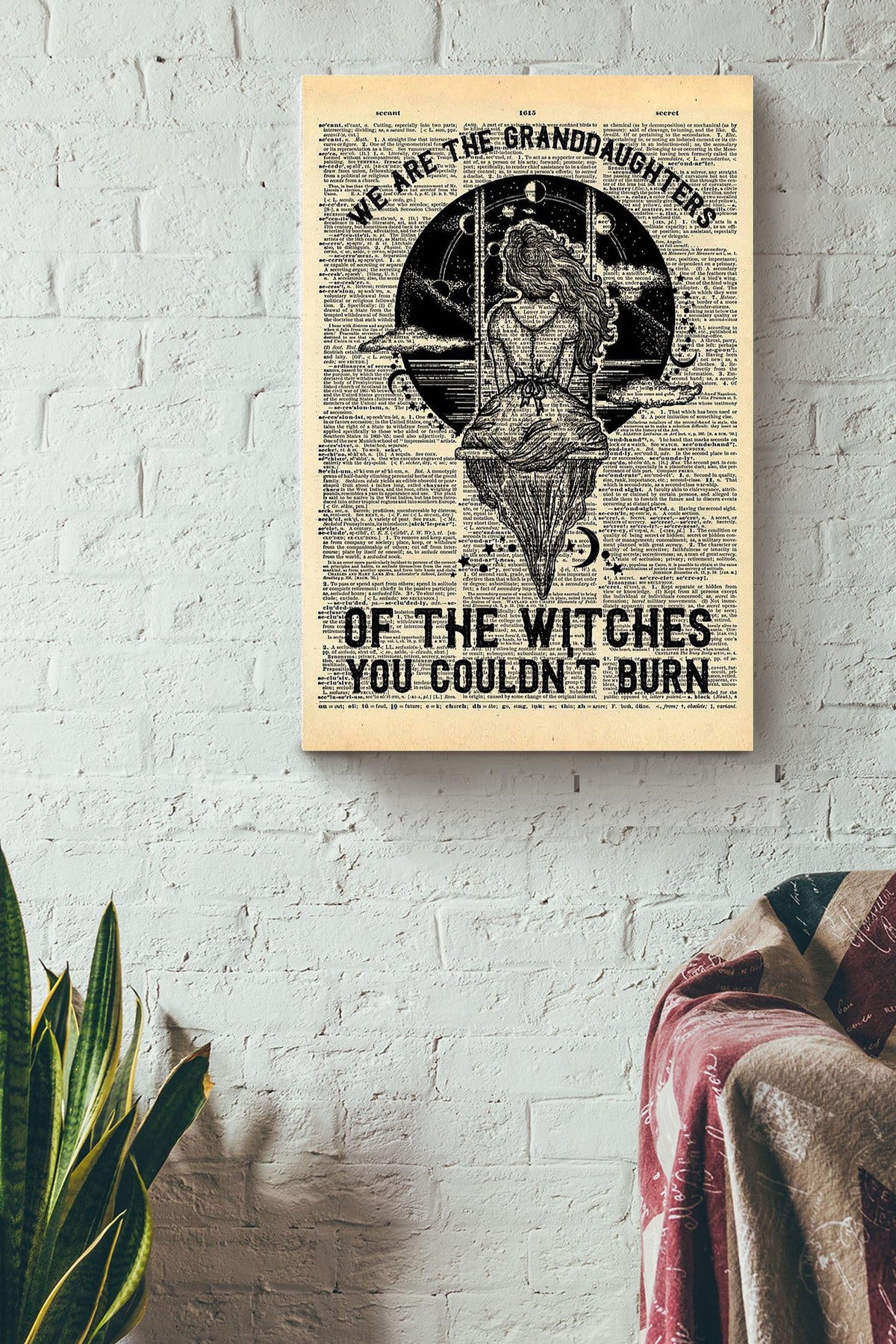 We Are The Granddaughters Of The Witches Halloween Wall Decor Gift For Pumpkin Carving Ideas Halloween Decorations Canvas