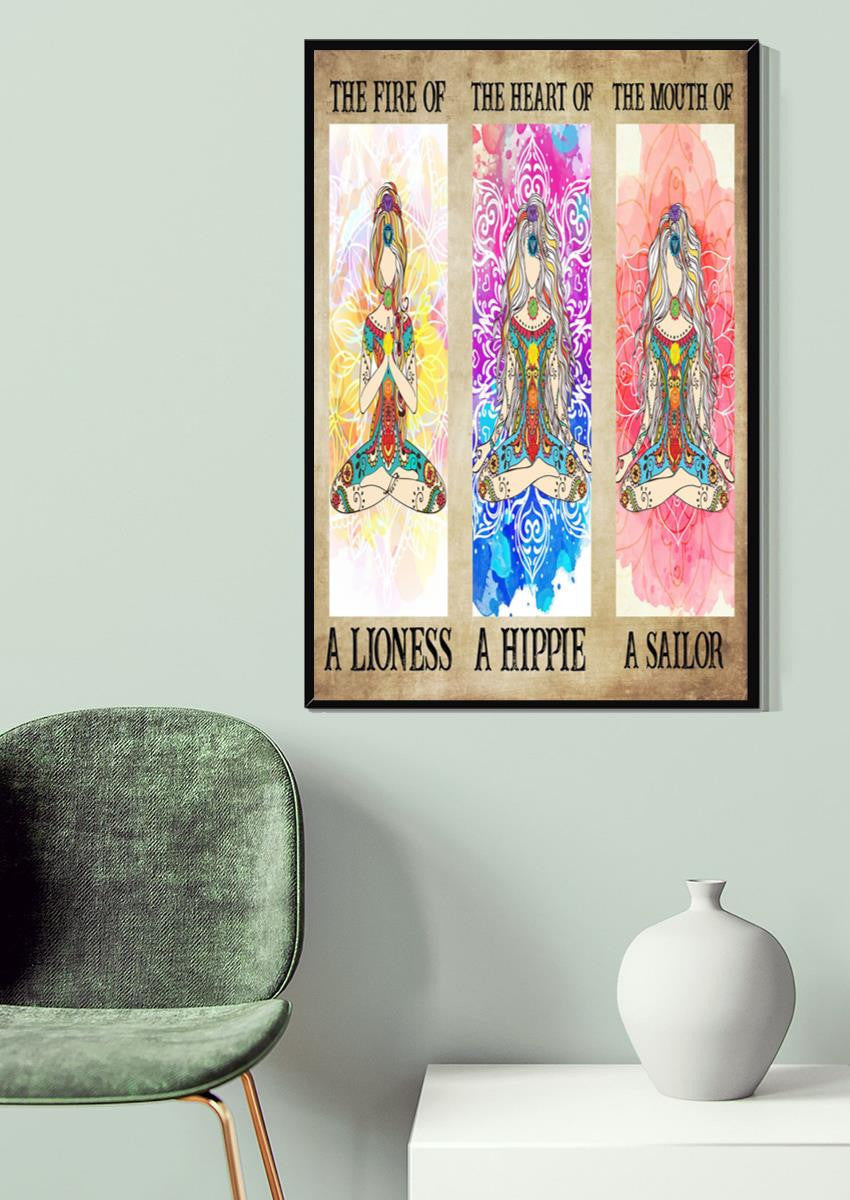 Yoga Motivation Quotes Hippie Soul Print For Vintage Yoga Girl Gift 05 Canvas