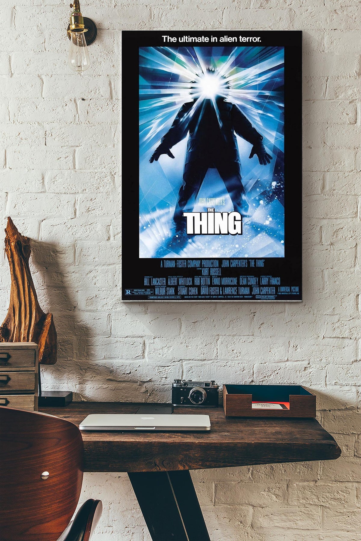 THE THING - The Ultimate In Alien Terror Poster Canvas Gallery Wrapped Canvas Framed Gift Idea