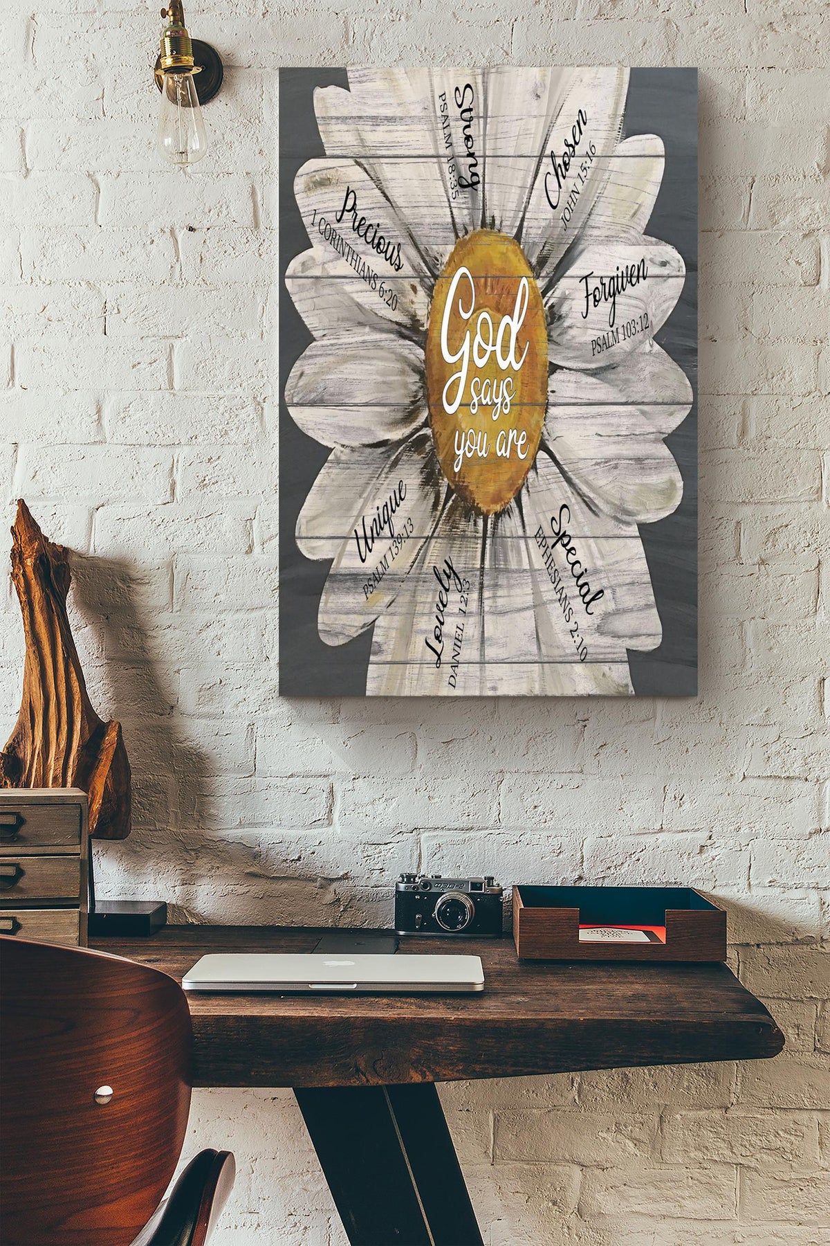 Sunflower God Quotes Floral Gallery Canvas Wall ArtGift For Florist Flower Shop Farmhouse Decor Housewarming Canvas Framed Prints, Canvas