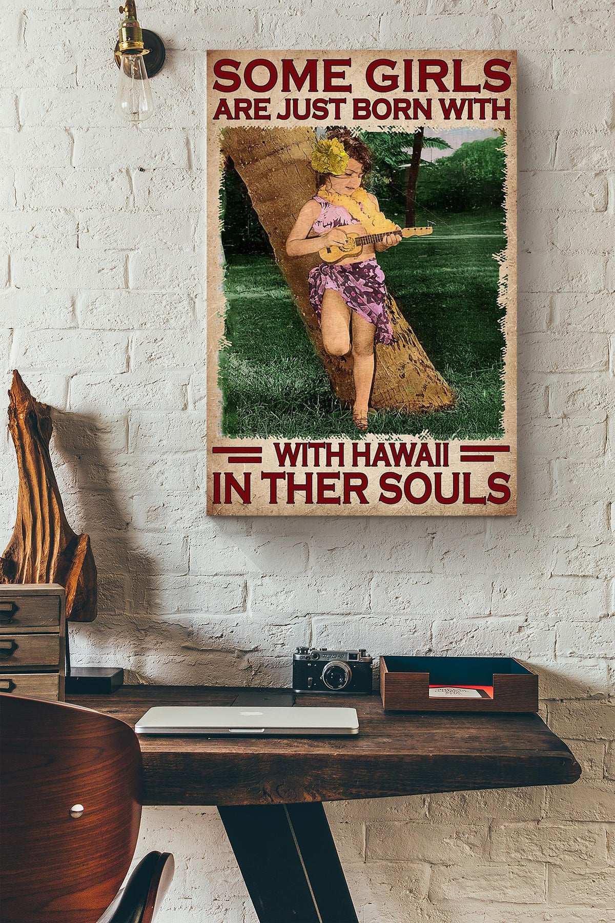 Some Girls Are Just Born With Hawaii In Their Souls Poster For Home Decor Kids Room Decor Canvas