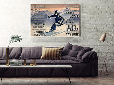 Skiing Today Is A Good Day Skiing Gallery Canvas Wall ArtGift For Explorer Framed Prints, Canvas