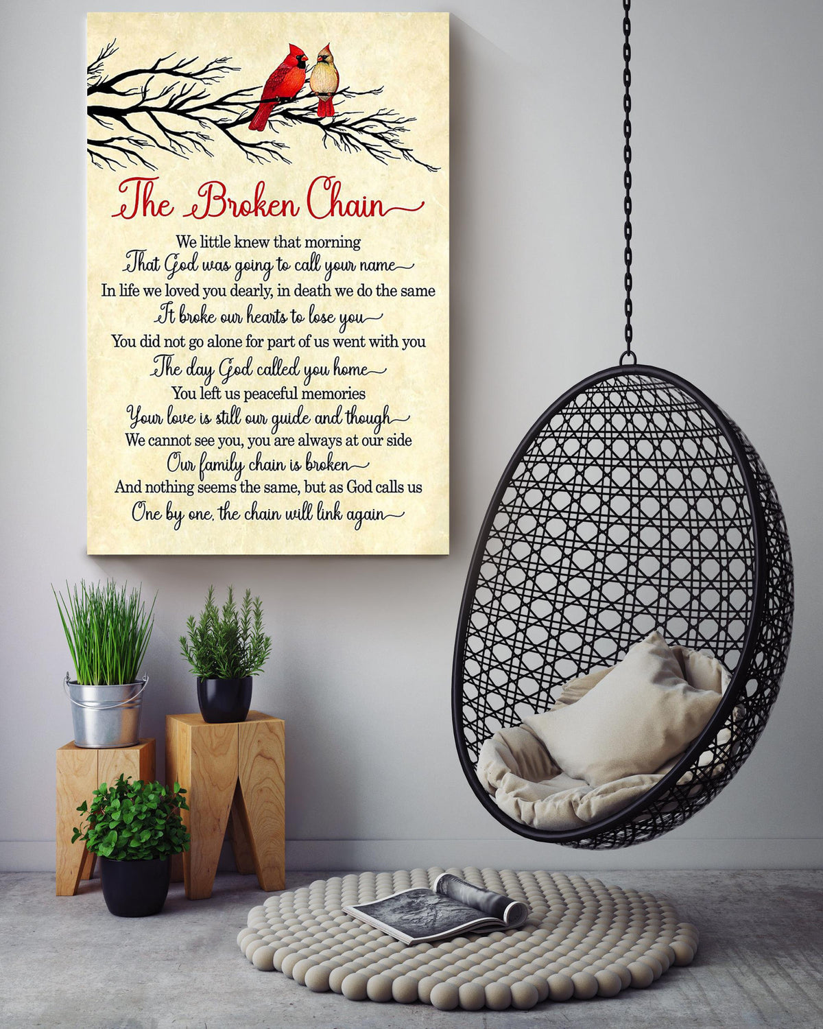 The Broken Chain Quote Christian Family Canvas Wall Art - Home Decor Gift