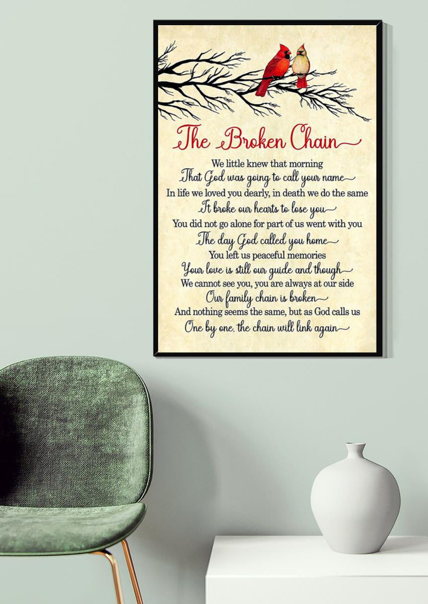 The Broken Chain Quote Christian Family Canvas Wall Art - Home Decor Gift