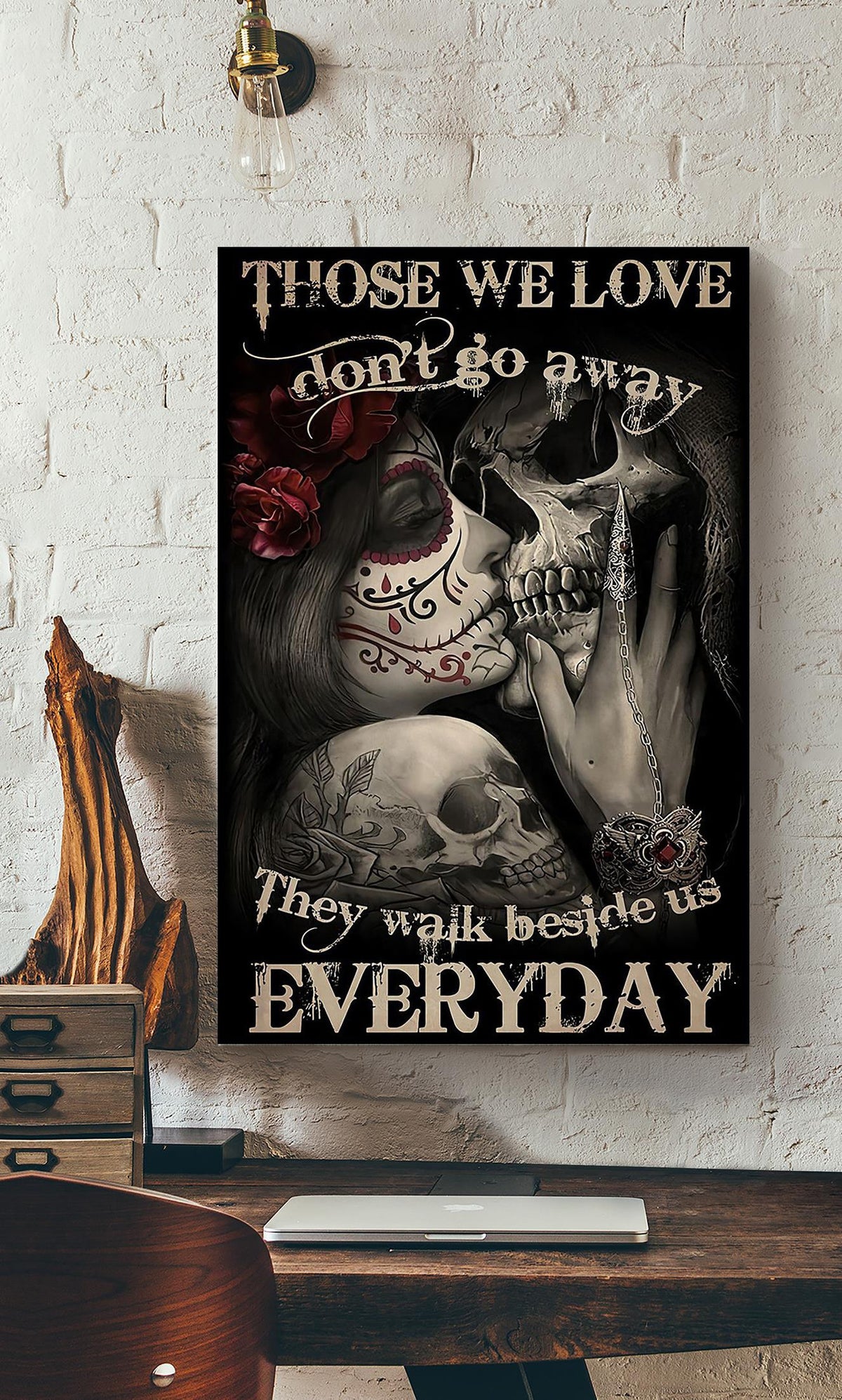 Those We Love Don't Go Away Memorial Quote Gallery Canvas Wall ArtGift For Memorial Day 04 Canvas Framed Prints, Canvas
