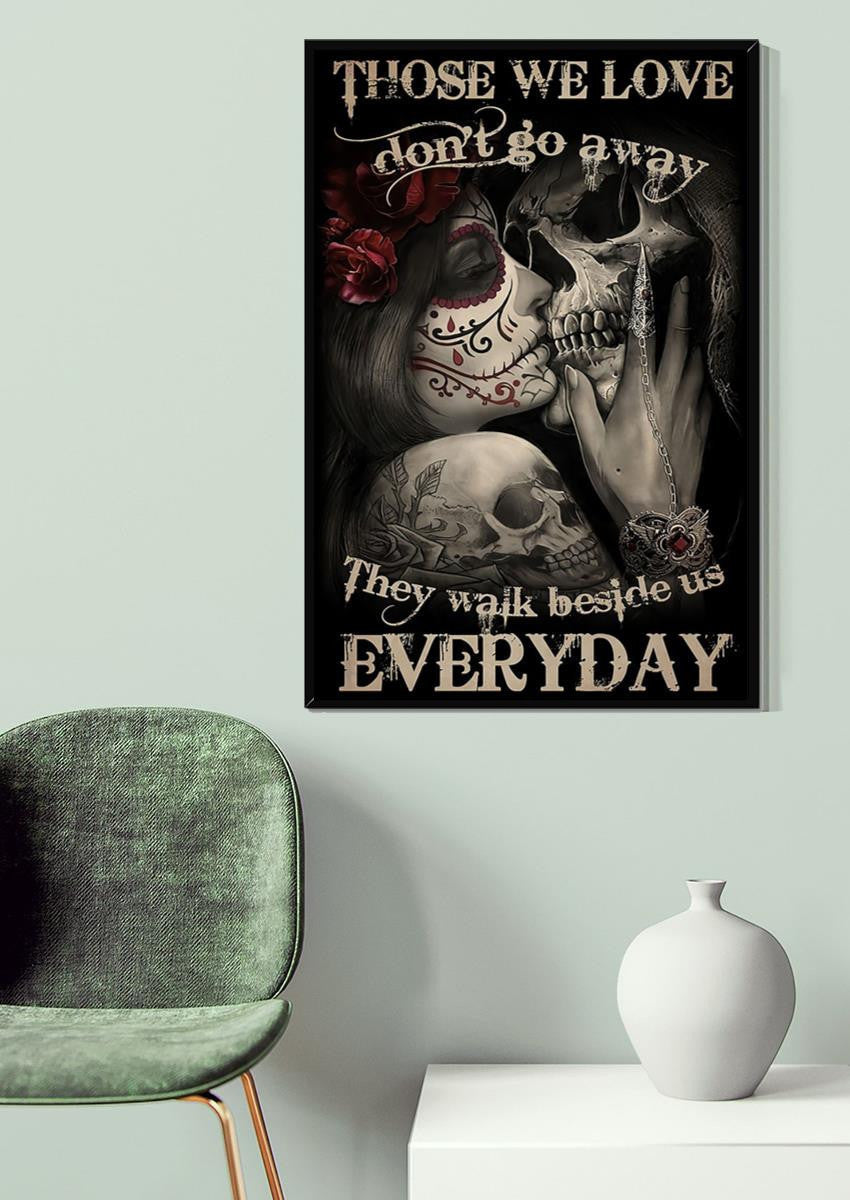 Those We Love Don't Go Away Memorial Quote Gallery Canvas Wall ArtGift For Memorial Day 04 Canvas Framed Prints, Canvas