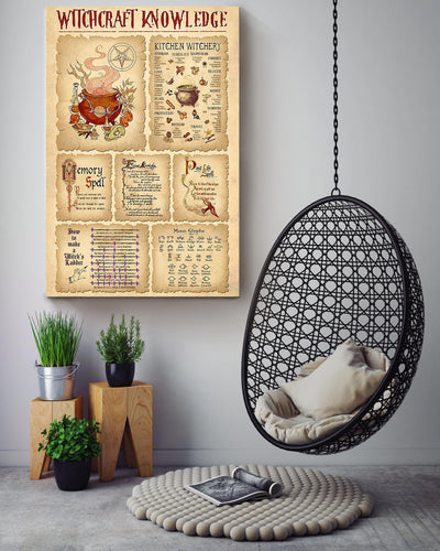 Witch Witchcraft Knowledge Halloween Wall Decor Gift For Pumpkin Carving Ideas Halloween Decorations Canvas