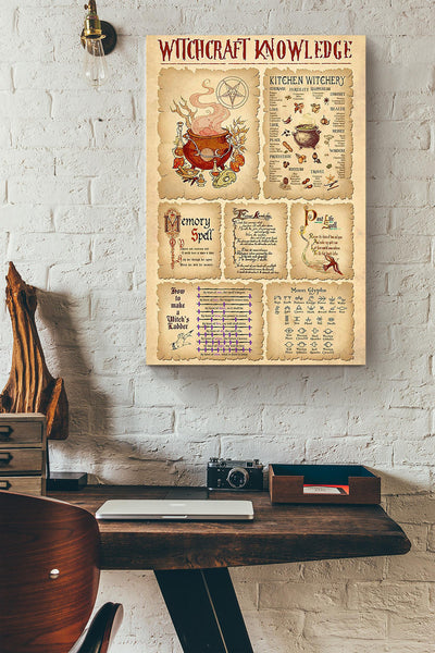 Witch Witchcraft Knowledge Halloween Wall Decor Gift For Pumpkin Carving Ideas Halloween Decorations Canvas
