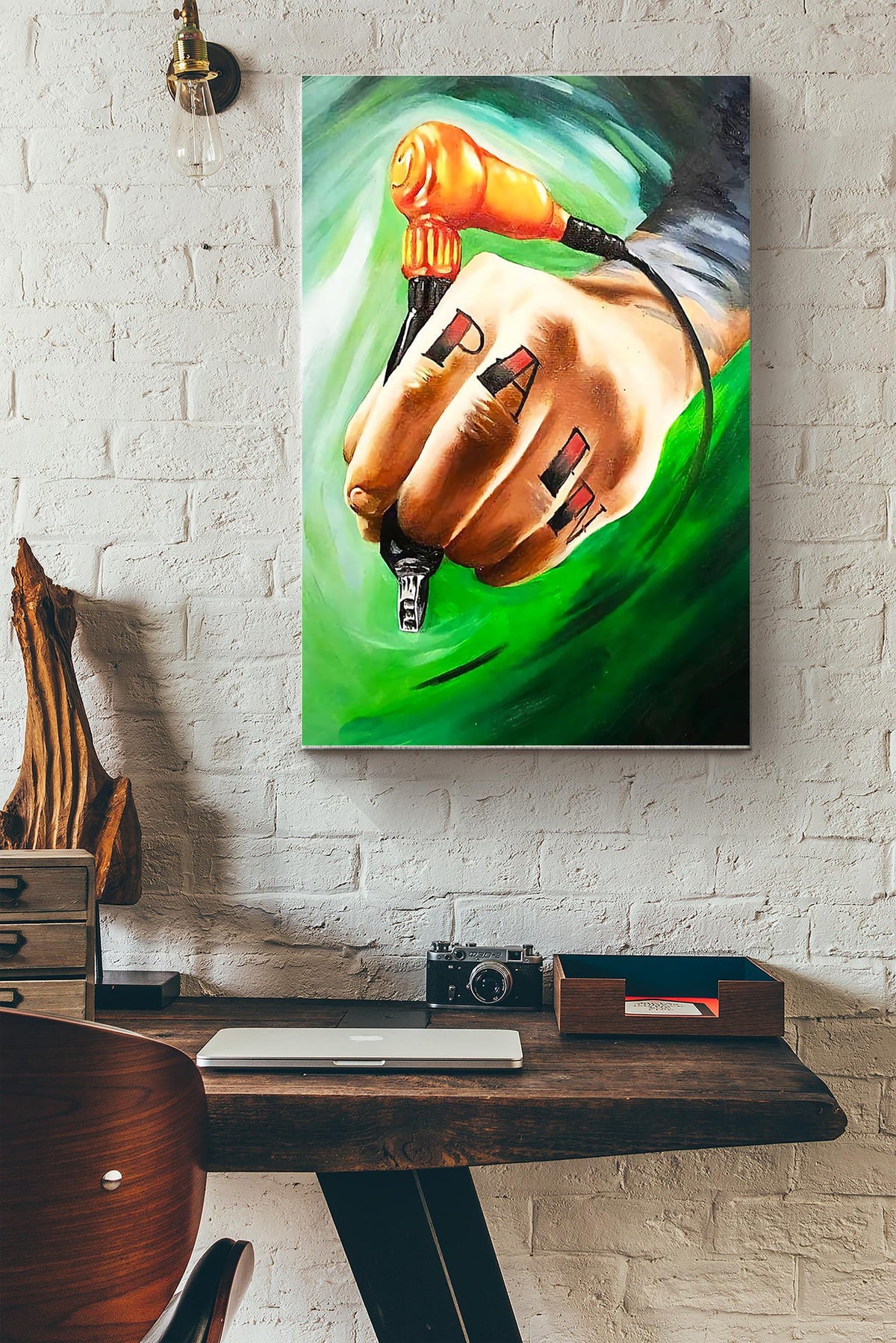 Tattoo Artist Pain Tattoo Poster Canvas Gallery Wrapped Canvas Framed Gift Idea
