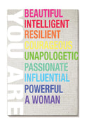 You Are Beautiful Intelligent Feminism Gallery Canvas Wall ArtGift For Mothers Day International Womens Day Canvas Gallery Wrapped Canvas Framed Gift Idea Framed Prints, Canvas