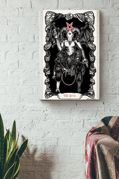 The Devil Tarot Card Poster Canvas Gallery Wrapped Canvas Framed Gift Idea