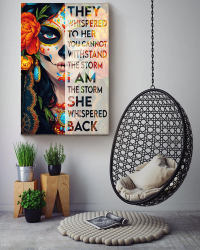 Tattoo Girl They Whispered To Her Motivation Quote Gallery Canvas Wall ArtGift For Tattoo Lover Tattoo Shop Decor 01 Canvas Framed Prints, Canvas