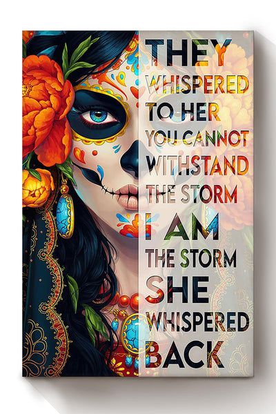 Tattoo Girl They Whispered To Her Motivation Quote Gallery Canvas Wall ArtGift For Tattoo Lover Tattoo Shop Decor 01 Canvas Framed Prints, Canvas