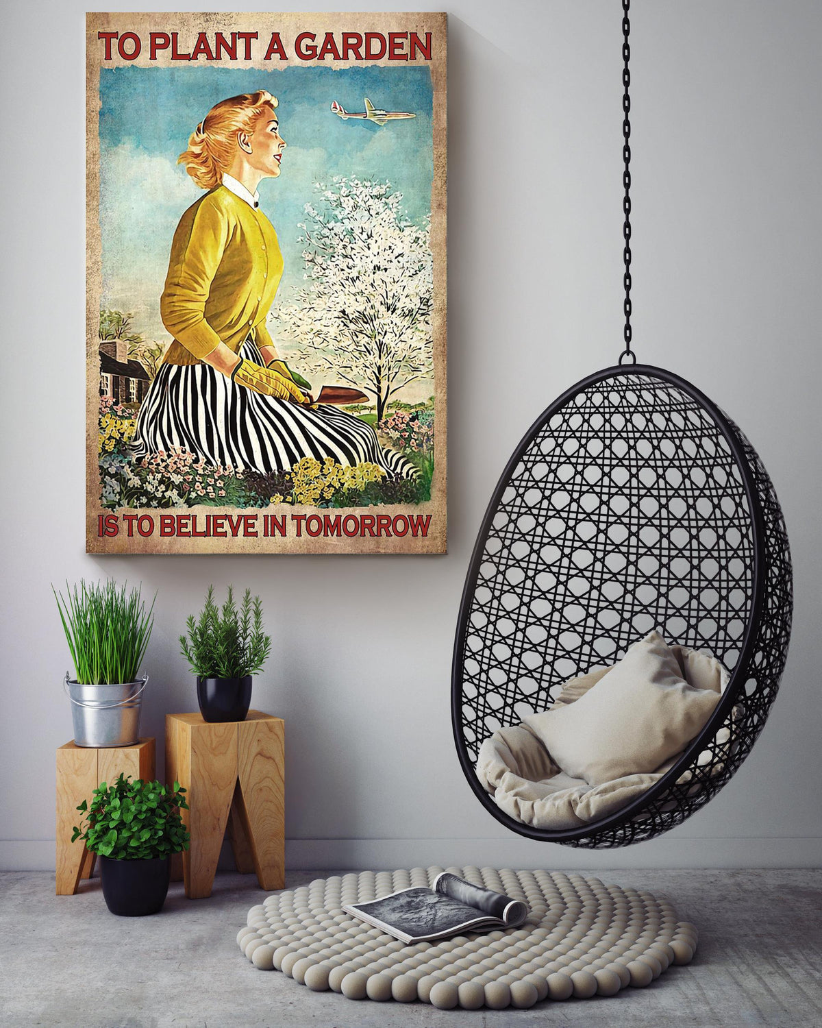 To Plant A Garden Is To Believe In Tomorrow Poster Gardening Gallery Canvas Wall ArtFor Home Farmhouse Decor Housewarming Canvas Framed Prints, Canvas