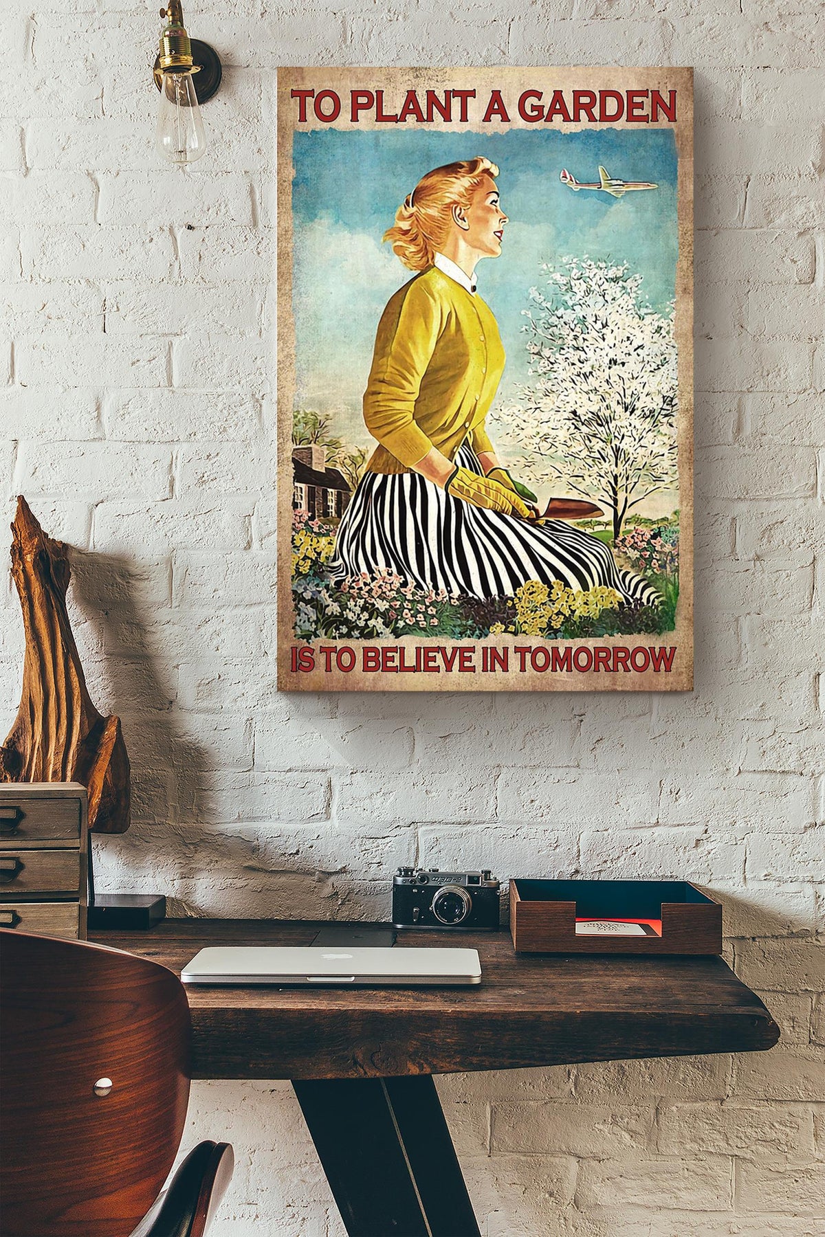 To Plant A Garden Is To Believe In Tomorrow Poster Gardening Gallery Canvas Wall ArtFor Home Farmhouse Decor Housewarming Canvas Framed Prints, Canvas