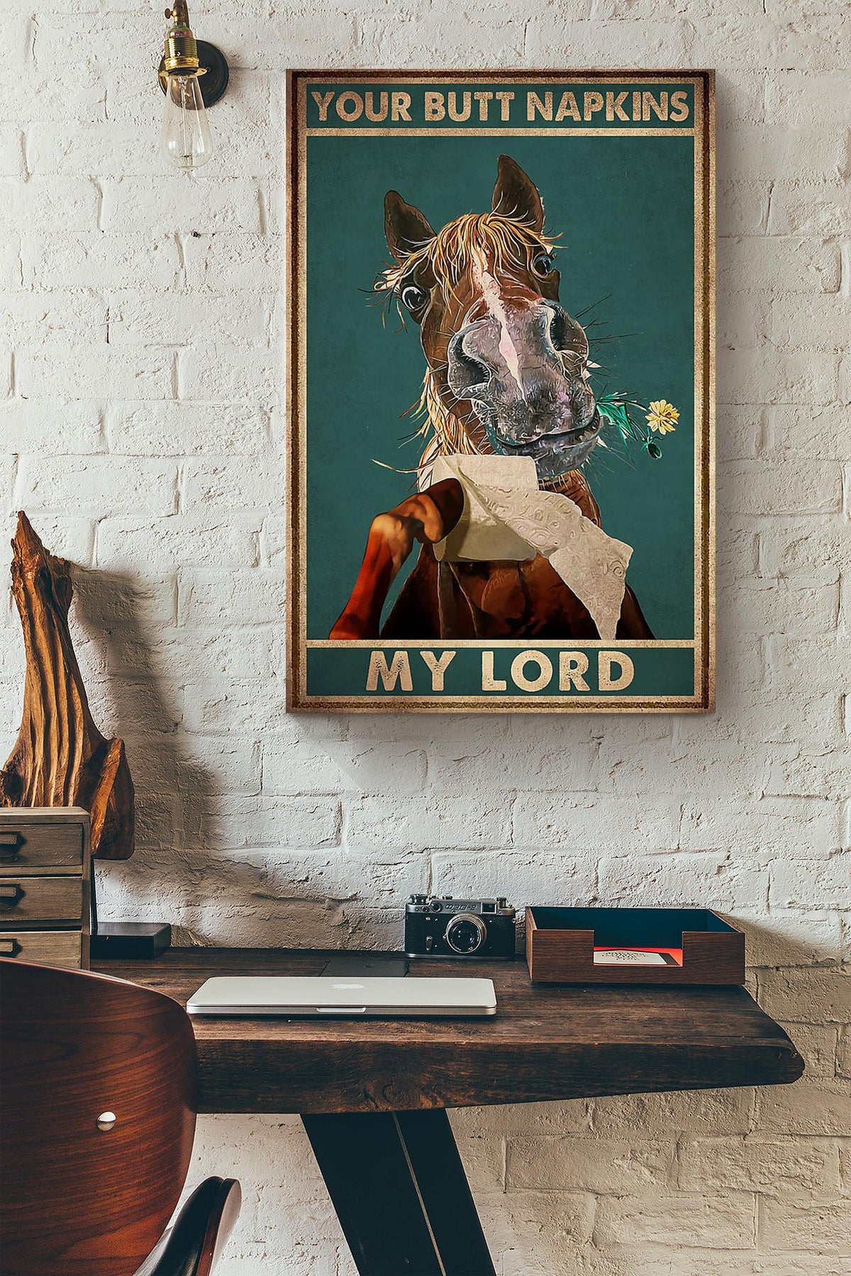 Your Butt Napkins My Lord Poster Horse Lover Gift Animal Art Bathroom Decor Cowboy Cowgirl Gift Canvas