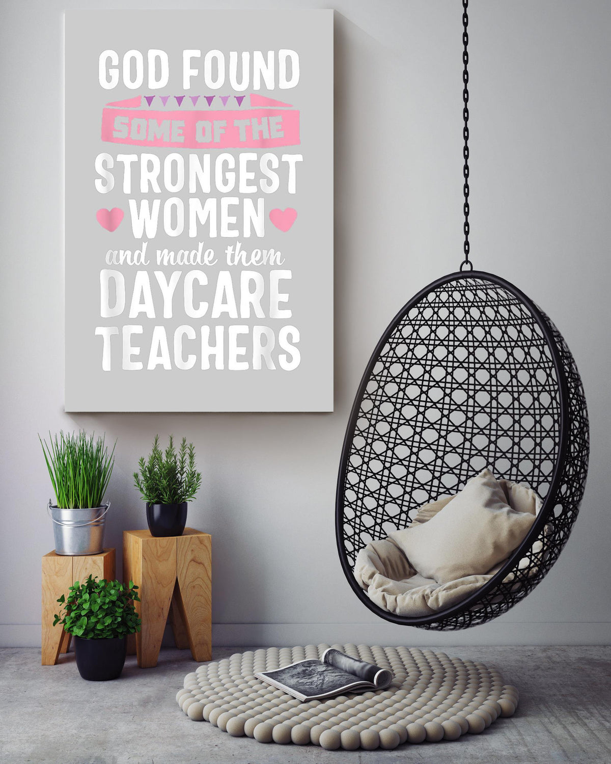 Strongest Women Teacher Gallery Canvas Wall ArtFor Teacher Daycare Schol Decor Canvas Gallery Wrapped Canvas Framed Gift Idea Framed Prints, Canvas