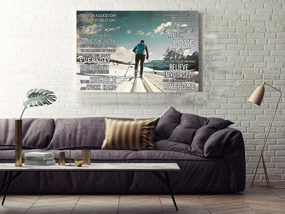 Skiing Today Is A Good Day Skiing Wall Decor Gift For Explorer Traveler