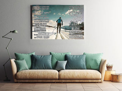 Skiing Today Is A Good Day Skiing Wall Decor Gift For Explorer Traveler