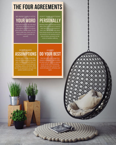 The Four Agreements Be Impeccable With Your Word Poster Canvas