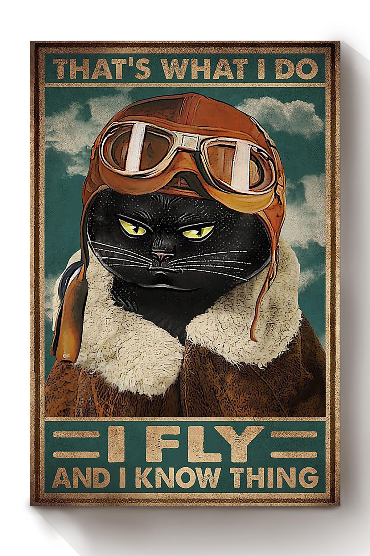 Thats What I Do Fly And Know Things Gift For Airplane Pilot Aviation Lover Canvas