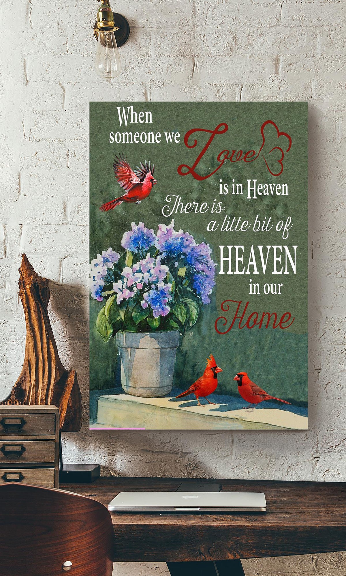 When Someone We Love Is In Heaven Memorial Quote Gallery Canvas Wall ArtFor Home Decor Memorial Day Canvas Framed Prints, Canvas