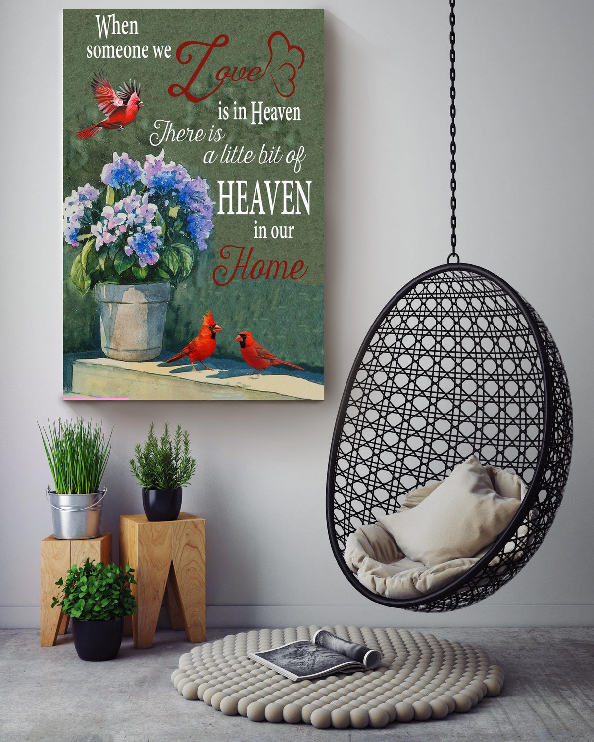 When Someone We Love Is In Heaven Memorial Quote Gallery Canvas Wall ArtFor Home Decor Memorial Day Canvas Framed Prints, Canvas