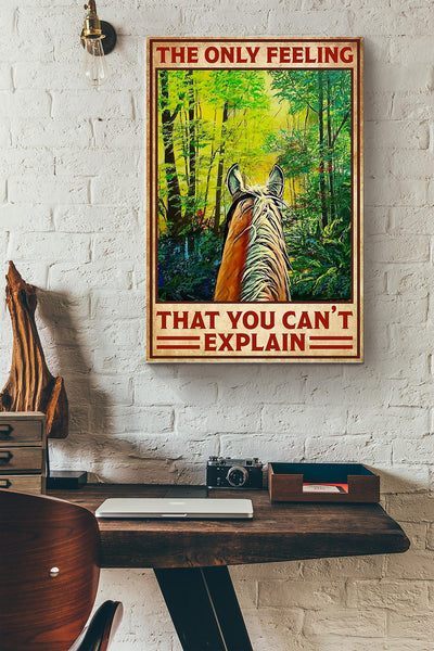The Only Feeling That You Can't Explain Cowgirl Canvas Gallery Wrapped Canvas Framed Gift Idea