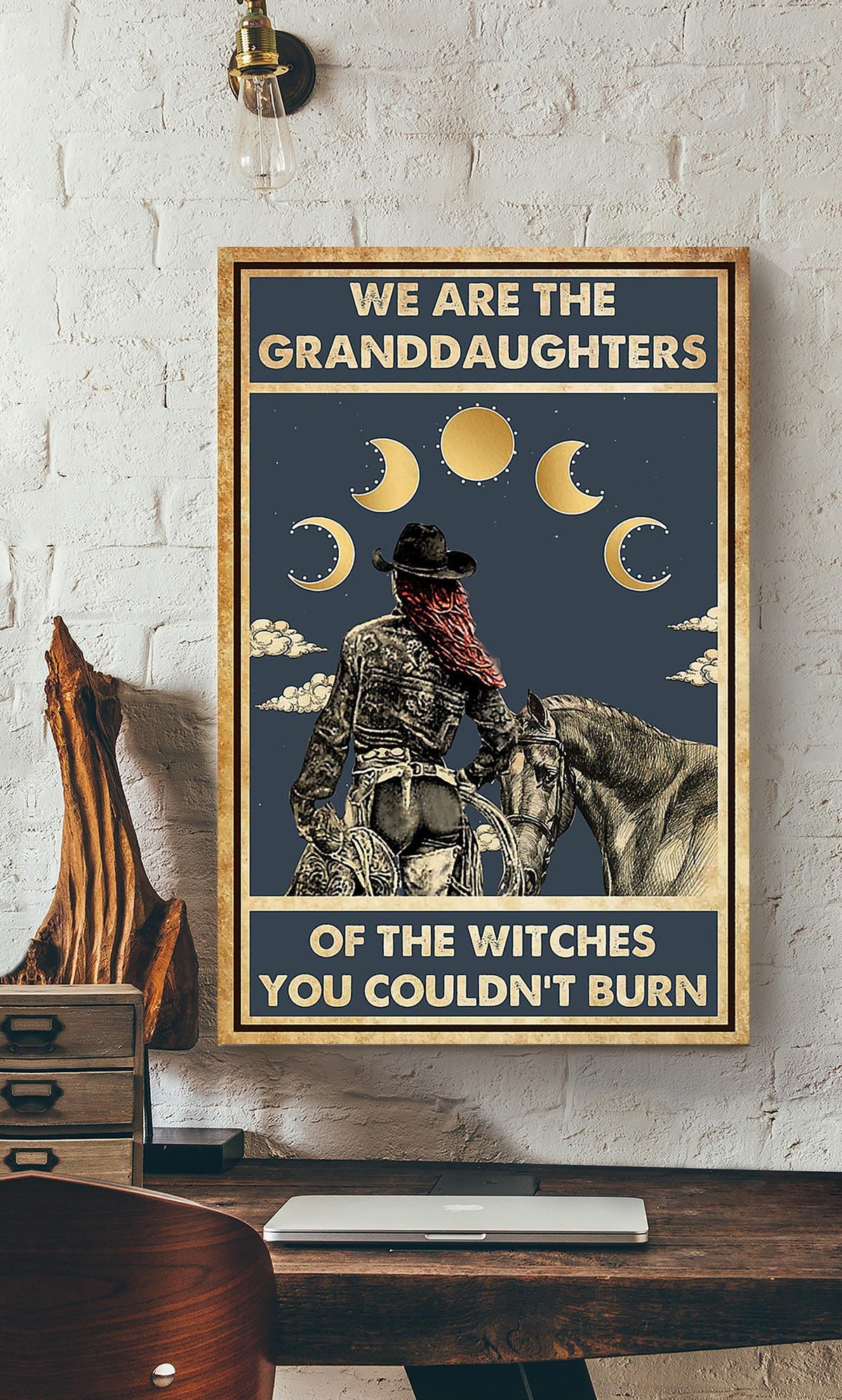 We're Granddaughters Of Witches Magical Gallery Canvas Wall ArtFor Home Decor Housewarming 03 Canvas Framed Prints, Canvas