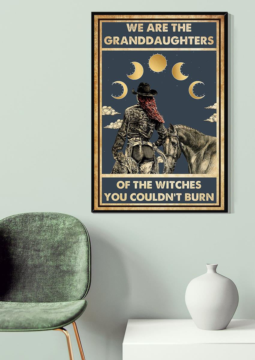 We're Granddaughters Of Witches Magical Gallery Canvas Wall ArtFor Home Decor Housewarming 03 Canvas Framed Prints, Canvas