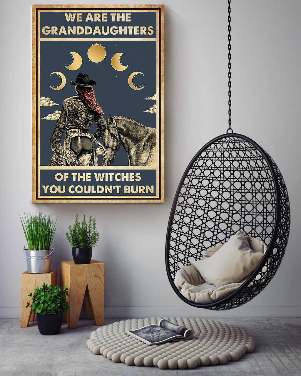 We're Granddaughters Of Witches Magical Gallery Canvas Wall ArtFor Home Decor Housewarming 03 Canvas Framed Prints, Canvas