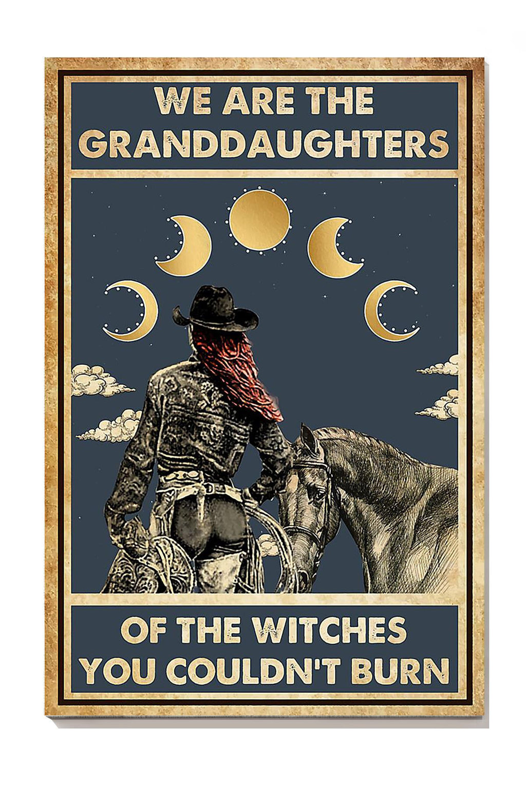 We're Granddaughters Of Witches Magical Gallery Canvas Wall ArtFor Home Decor Housewarming 03 Canvas Framed Prints, Canvas