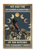 We're Granddaughters Of Witches Magical Gallery Canvas Wall ArtFor Home Decor Housewarming 03 Canvas Framed Prints, Canvas