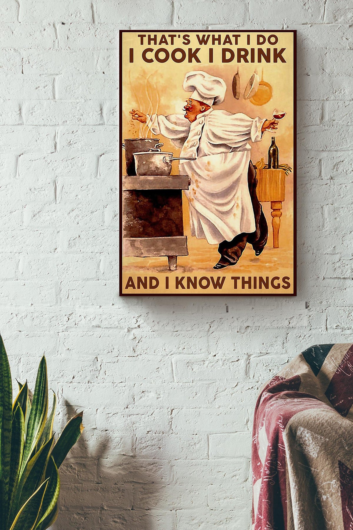 That's What I Do Cook Drink And Know Things Cooking Gallery Canvas Wall ArtGift For Chef Kitchen Decor Canvas Framed Prints, Canvas
