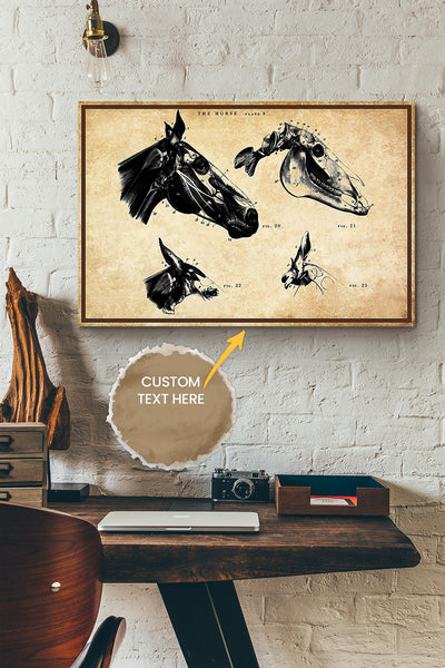 The Horse Plate 9 Horse Poster Canvas Gallery Wrapped Canvas Framed Gift Idea