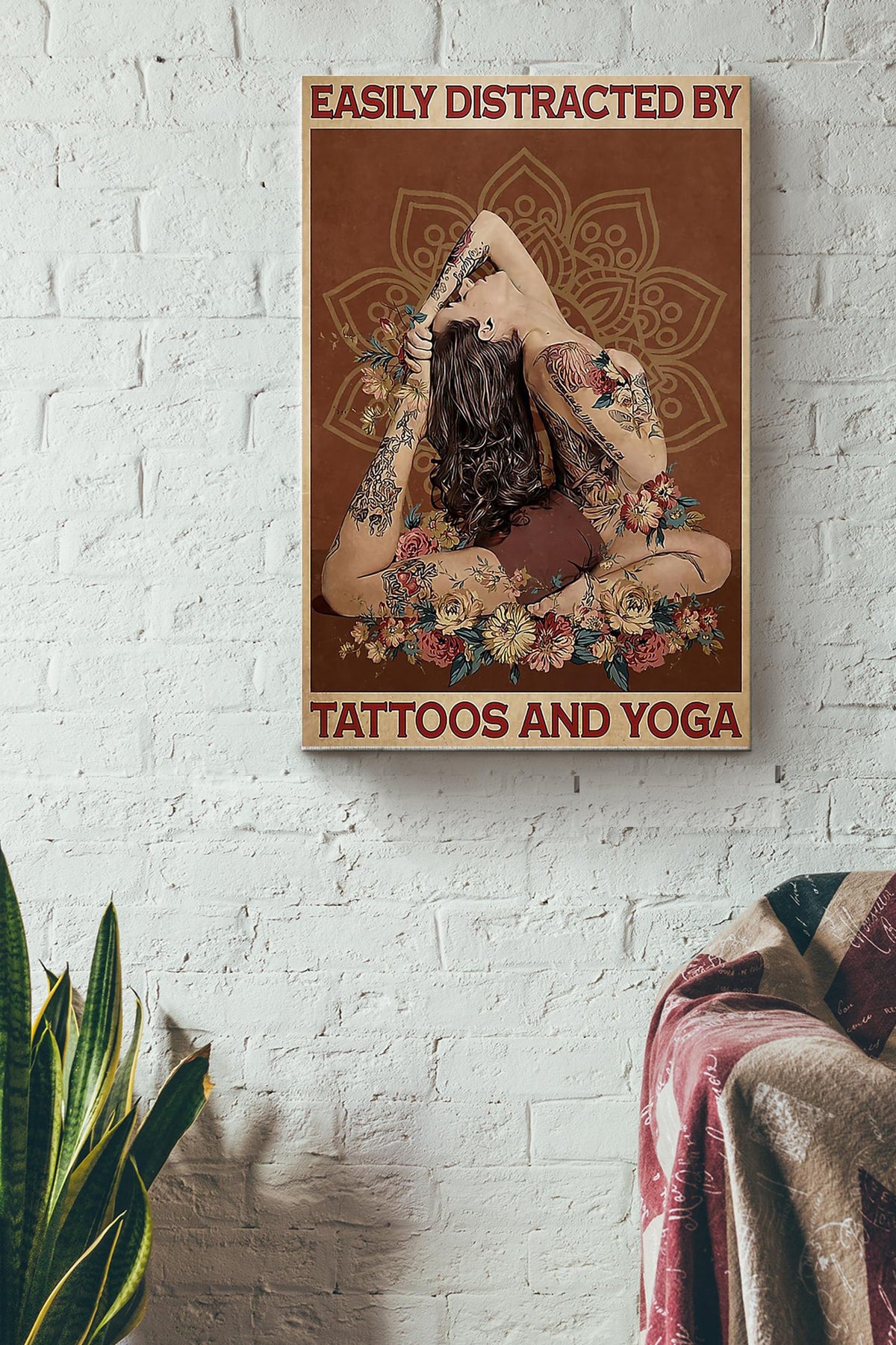 Tattoos And Yoga Canvas Gallery Wrapped Canvas Framed Gift Idea